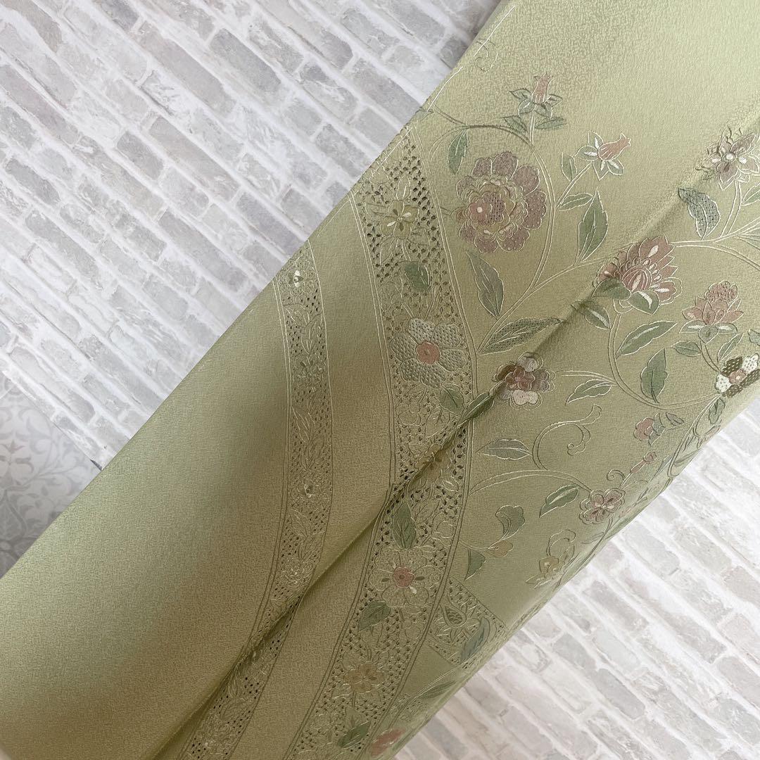 訪問着　フルセット　汕頭刺繍　宝相華　入学式　卒業式　着物　I6