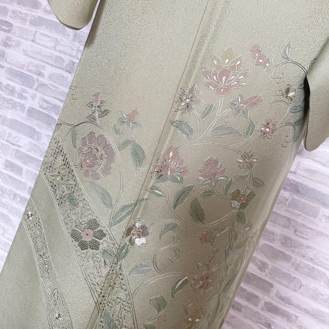 訪問着　フルセット　汕頭刺繍　宝相華　入学式　卒業式　着物　I6