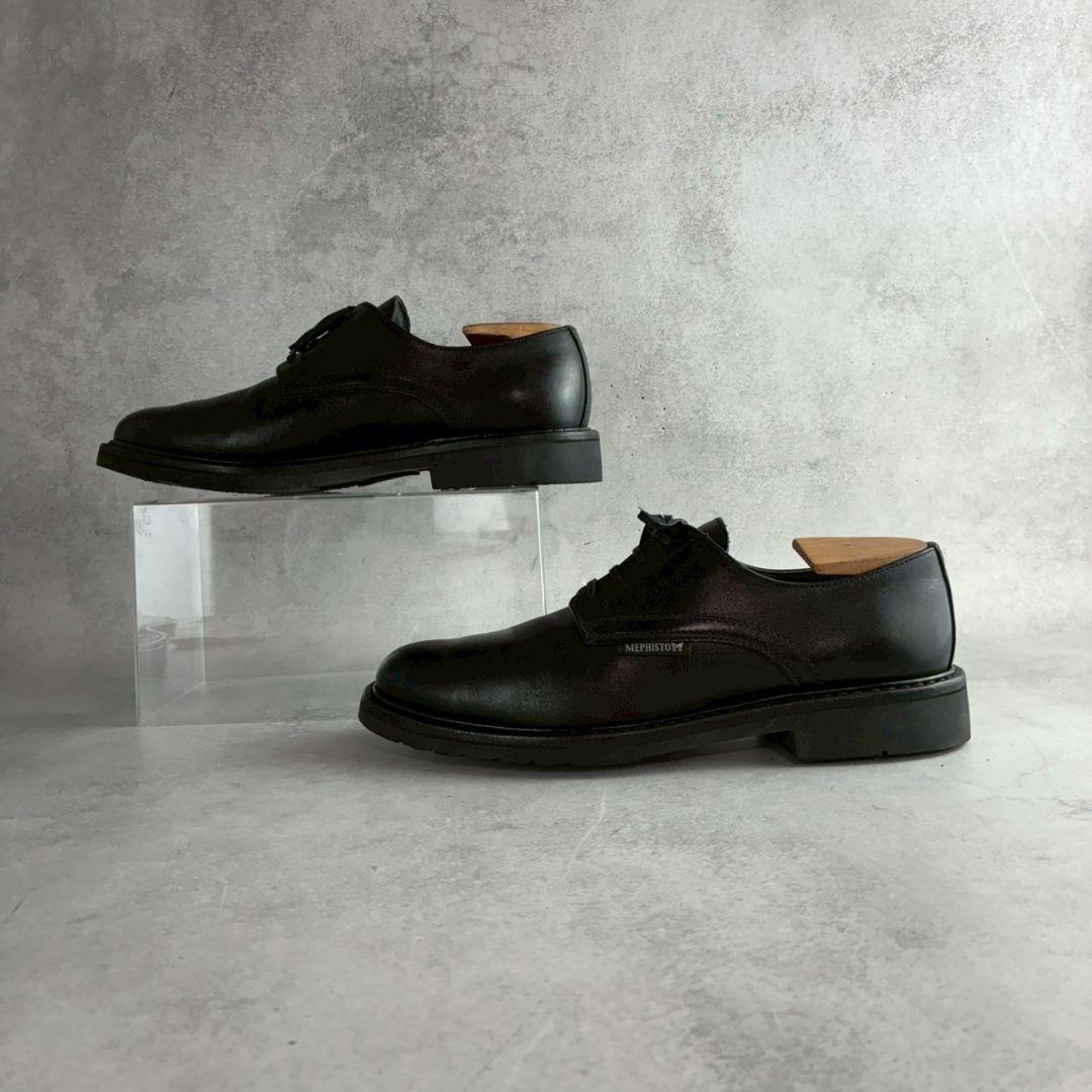 メフィスト mephisto レザー シューズ レースアップ 黒 ブラック
