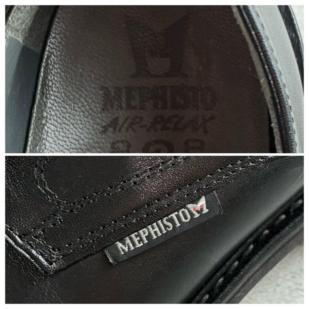 メフィスト mephisto レザー シューズ レースアップ 黒 ブラック
