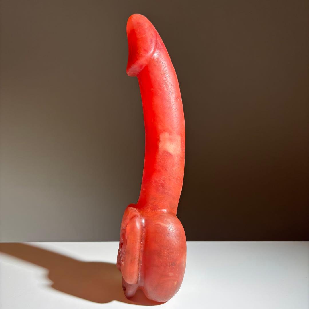 天然石で作られた顔のついた男根 プリミティブ　珍品 子宝 彫刻 子宝 縁起物