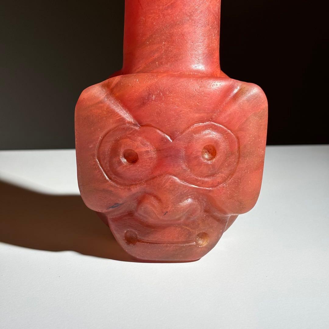 天然石で作られた顔のついた男根 プリミティブ　珍品 子宝 彫刻 子宝 縁起物