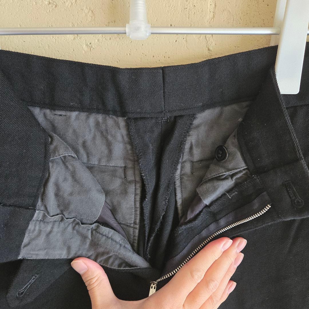 COMME des GARÇONS HOMME PLUS ブラックウールパンツ