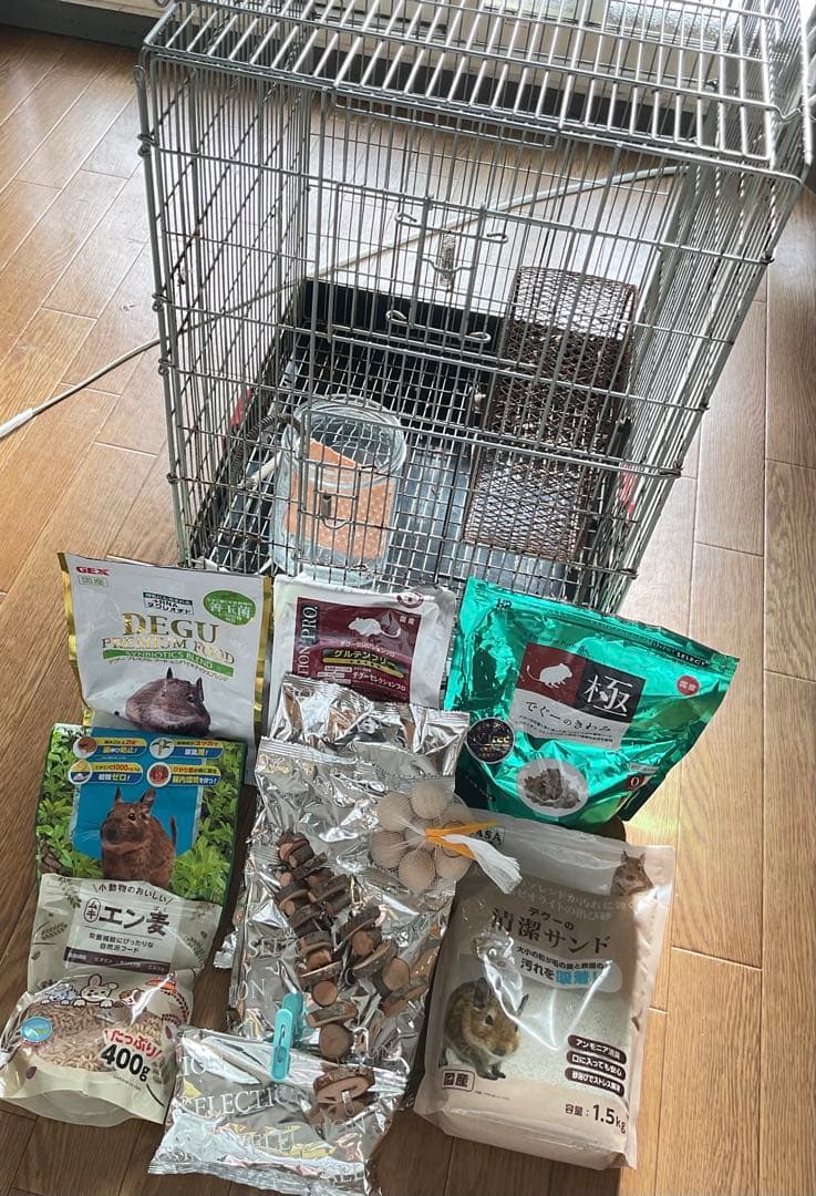 デグー飼育セット イージーホーム40ハイ サイレントホイール ヒーター 砂ビン