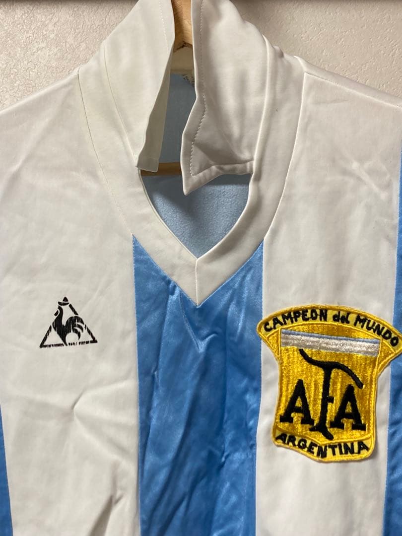 1982年アルゼンチン代表 ホームシャツ　ルコック　フランス製　襟付き