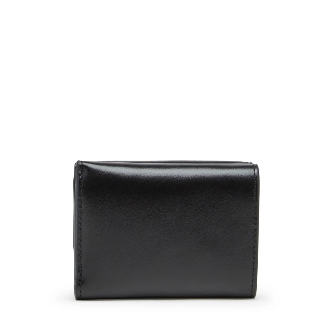 ロゴ入り ブラック 三つ折り財布