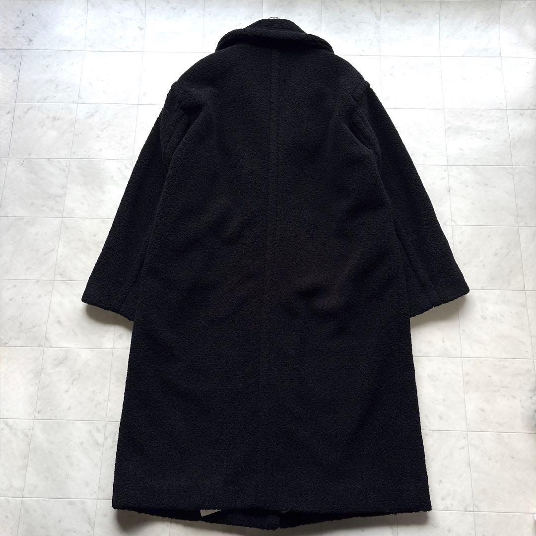 フレームワーク ウールブレンドボアコート 黒 ブラック モコモコ アウタ38