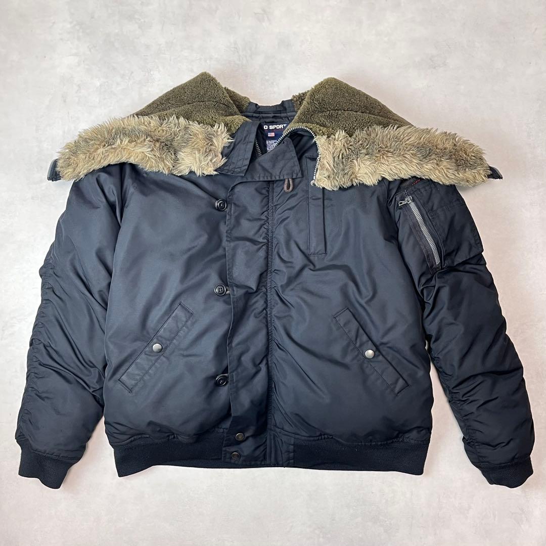 POLO SPORT N-2B フライトジャケット ブラック XXL