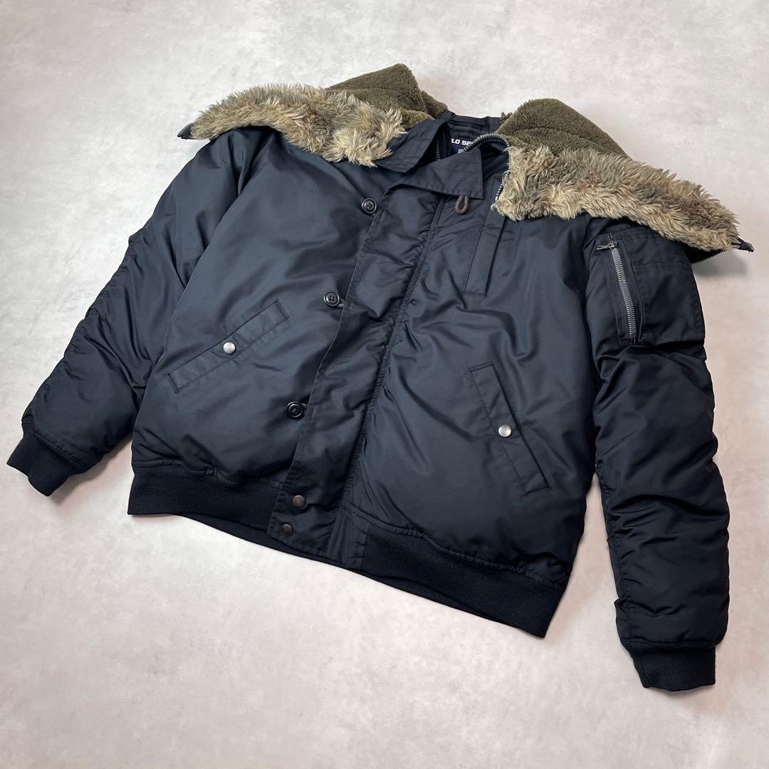 POLO SPORT N-2B フライトジャケット ブラック XXL
