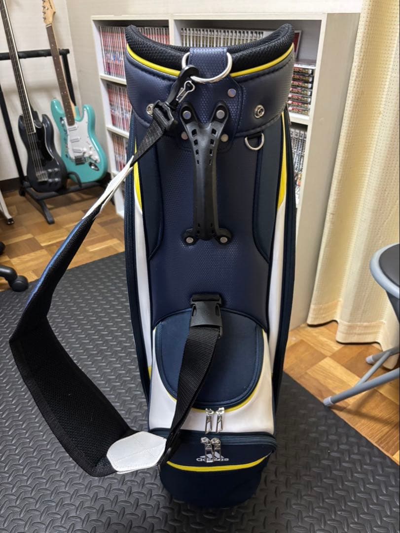 adidas ゴルフバッグ ネイビー/ホワイト/イエロー