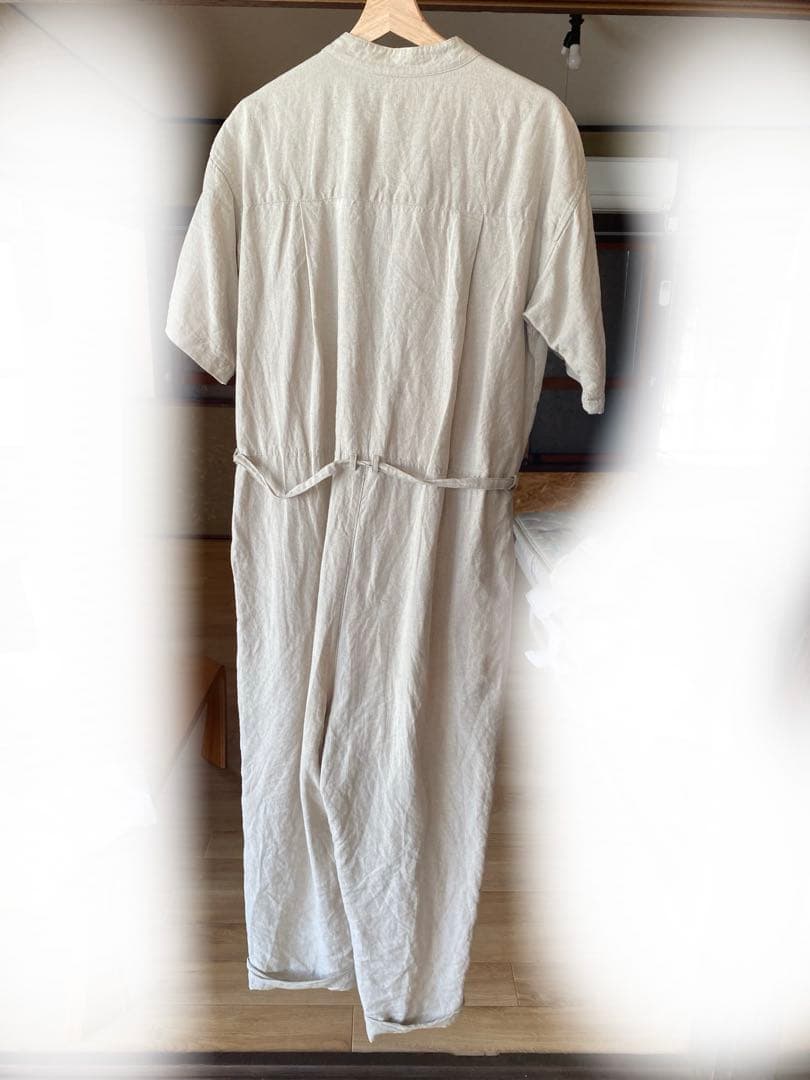 かぐれ kagure リネンハーフスリーブオールインワン