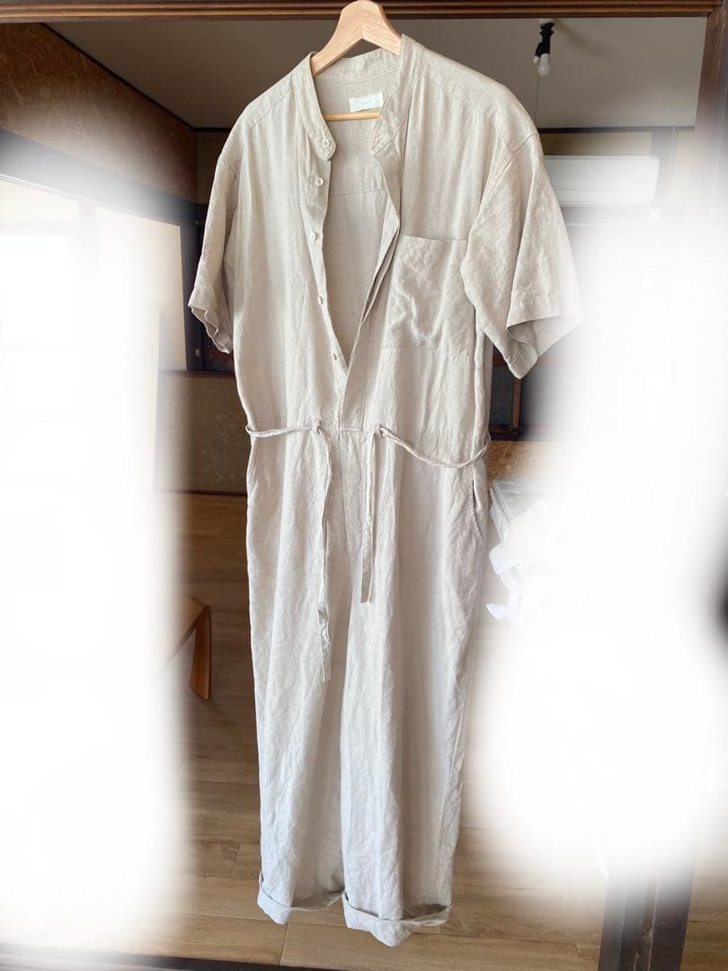 かぐれ kagure リネンハーフスリーブオールインワン