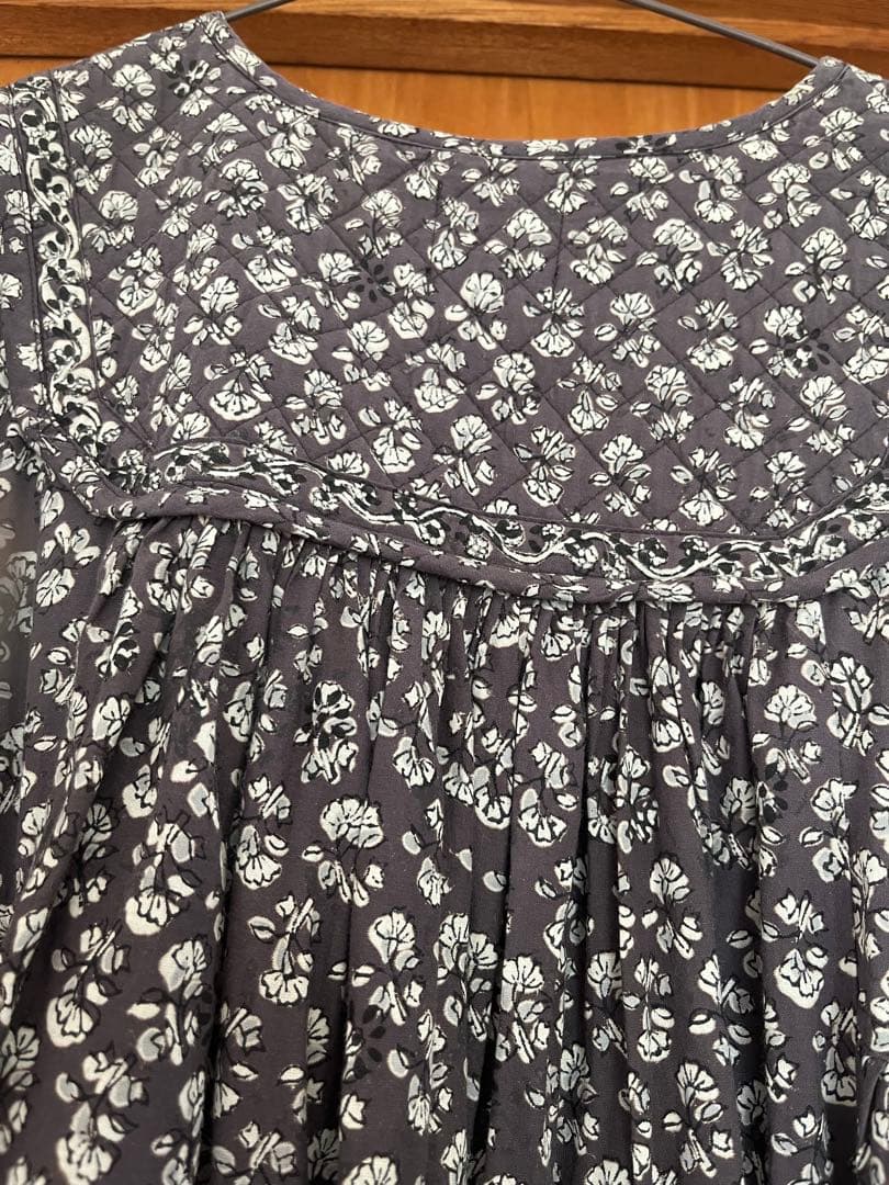 最終価格メゾンドソイル　花柄マキシ丈ドレス