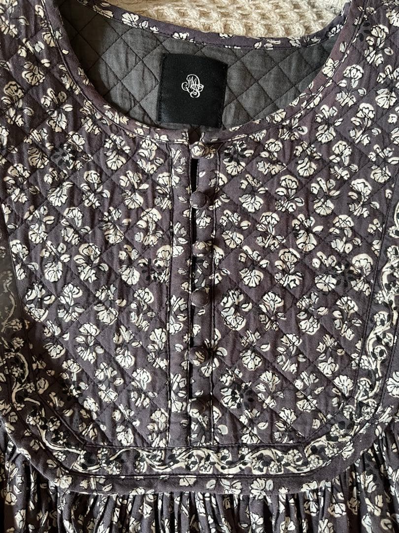 最終価格メゾンドソイル　花柄マキシ丈ドレス