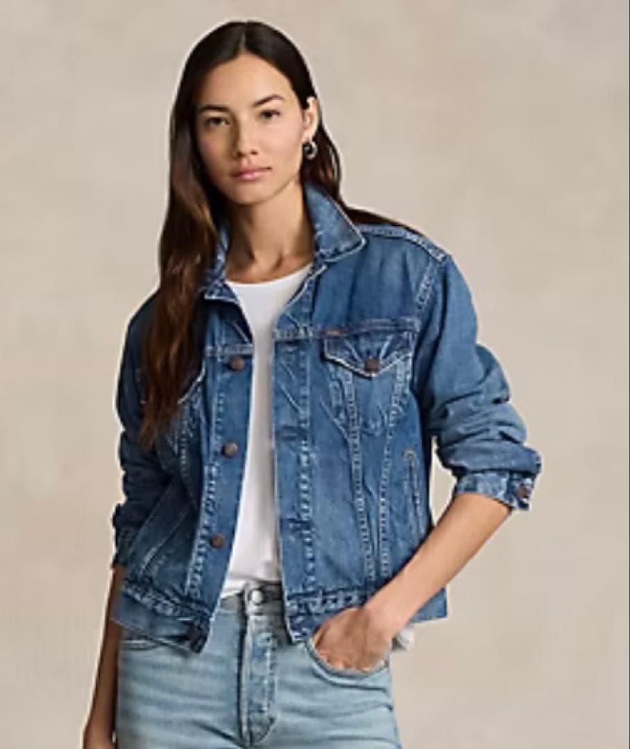 新品タグ付き Polo Ralph Lauren デニムトラッカージャケット M