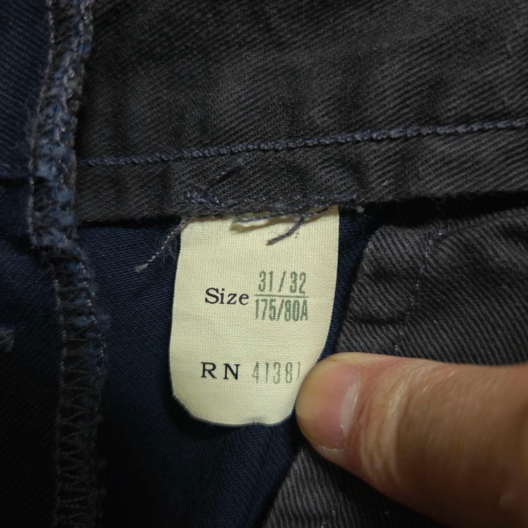 RRL ダブルアールエル スリム コットン チノパンツ ネイビー