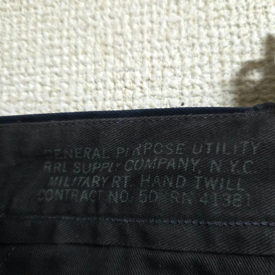RRL ダブルアールエル スリム コットン チノパンツ ネイビー