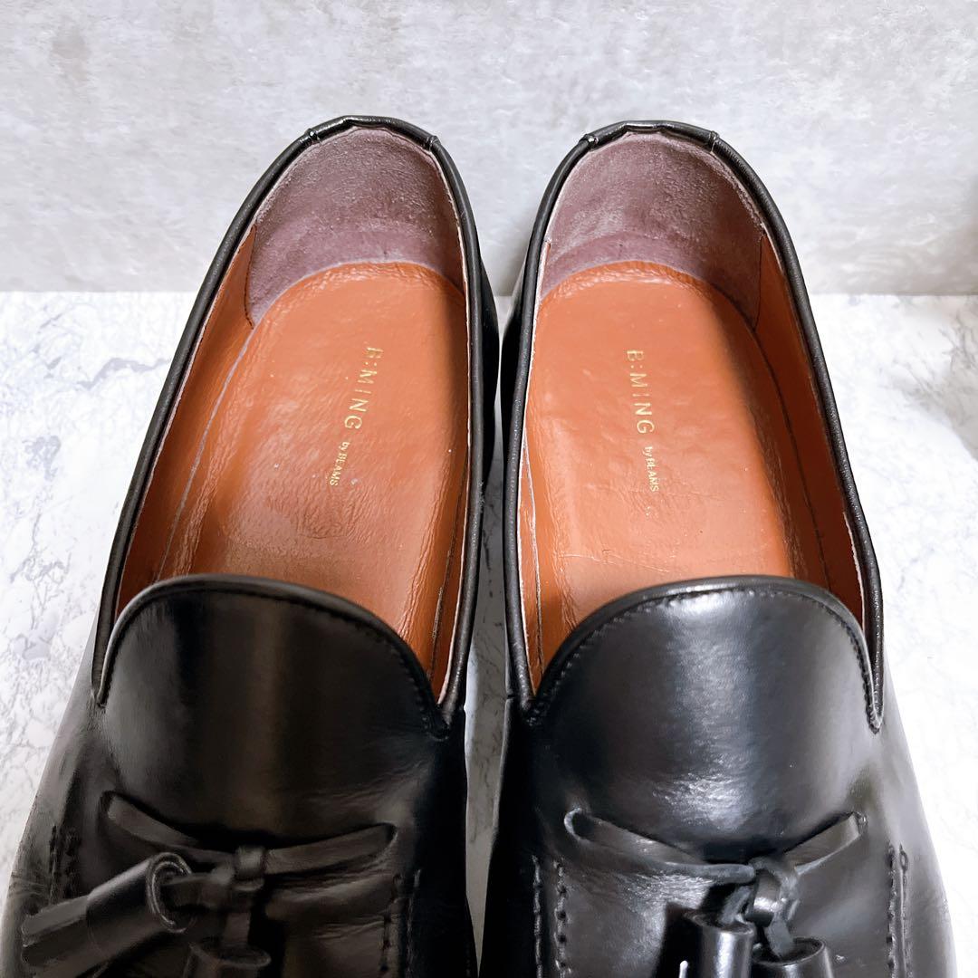 【B:MING by BEAMS ビームス】タッセルローファー 黒 8 美品