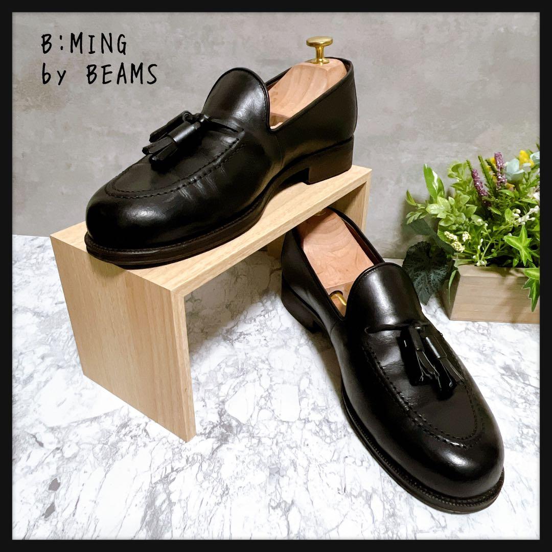 【B:MING by BEAMS ビームス】タッセルローファー 黒 8 美品