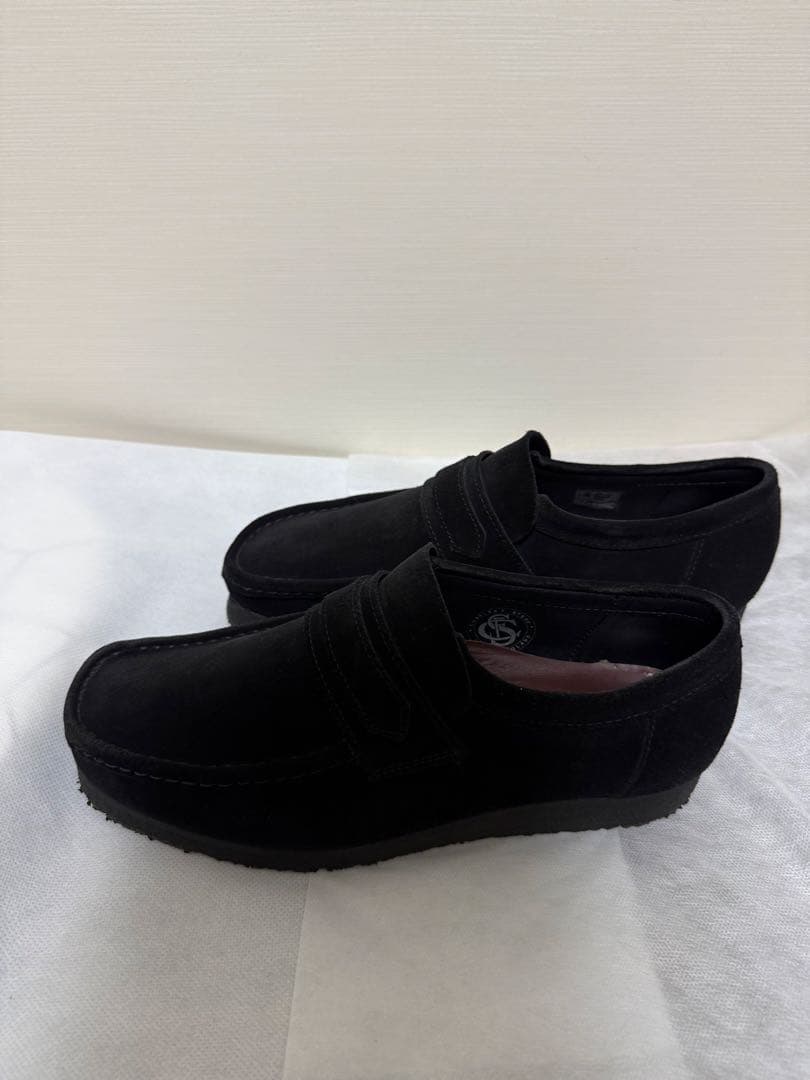 CLARKS ワラビーローファー ブラックスエード