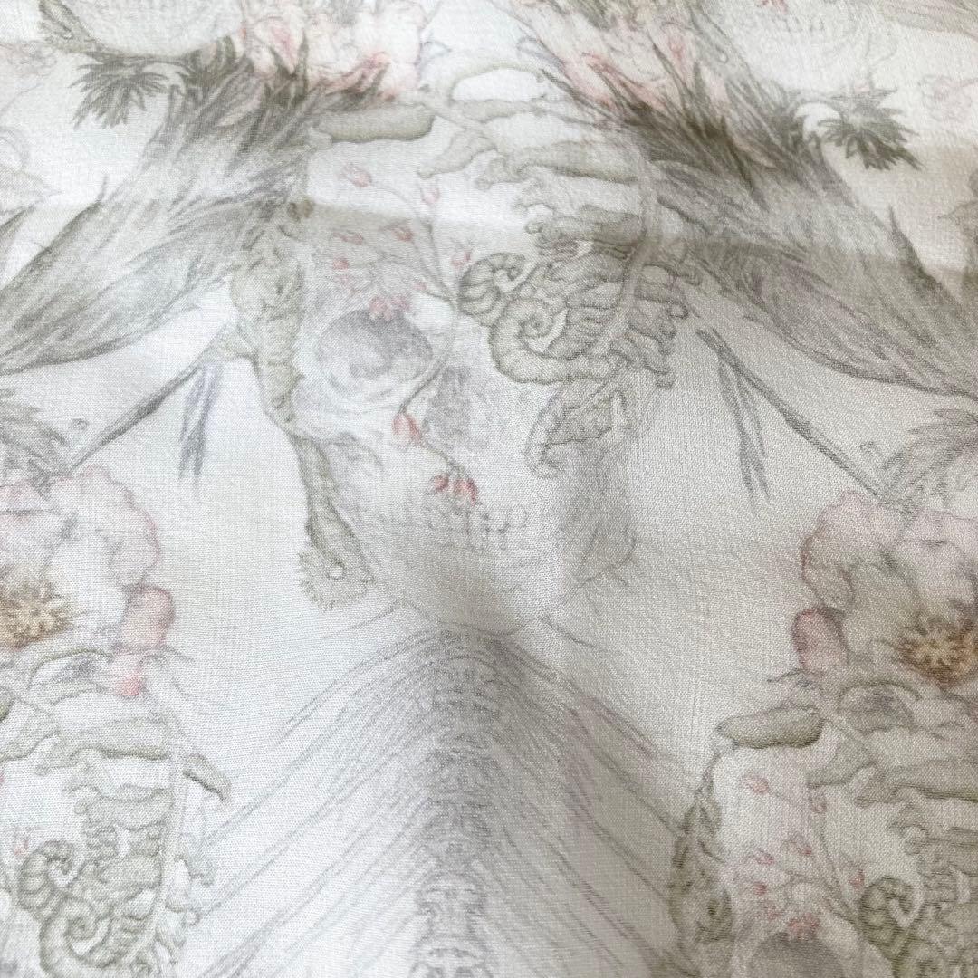 極美品　アレキサンダーマックイーン　スカーフ　シルク　スカル　ボタニカル　レア