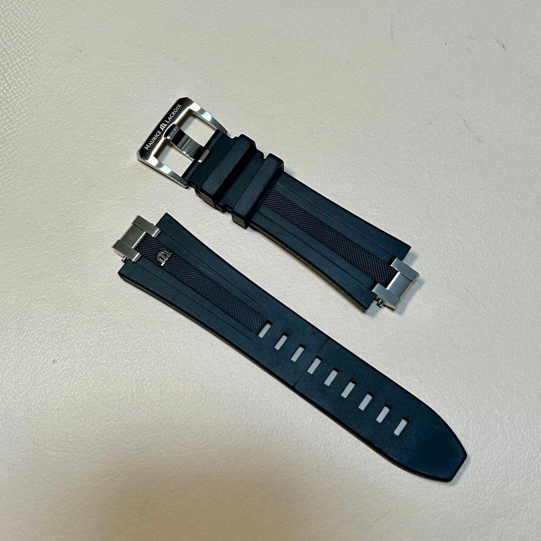 モーリスラクロア アイコン 42mm用 ラバーベルト ブラック