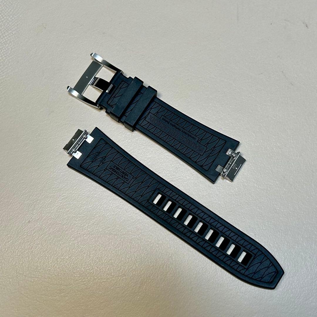 モーリスラクロア アイコン 42mm用 ラバーベルト ブラック