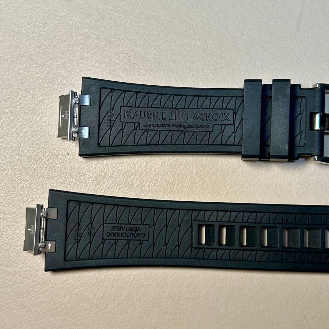 モーリスラクロア アイコン 42mm用 ラバーベルト ブラック