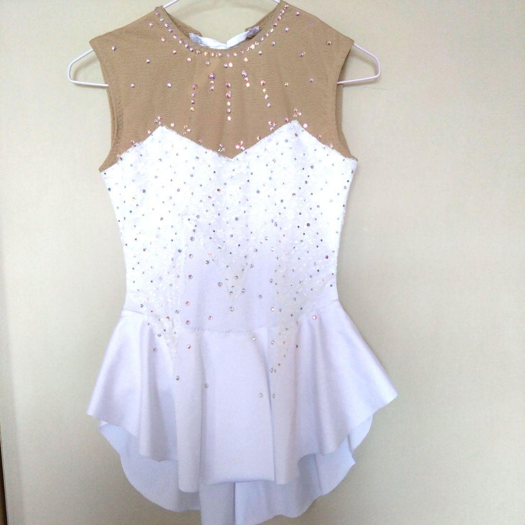 新体操レオタード　フィギュアスケート　バレエ　140cm　ラインストーン付き