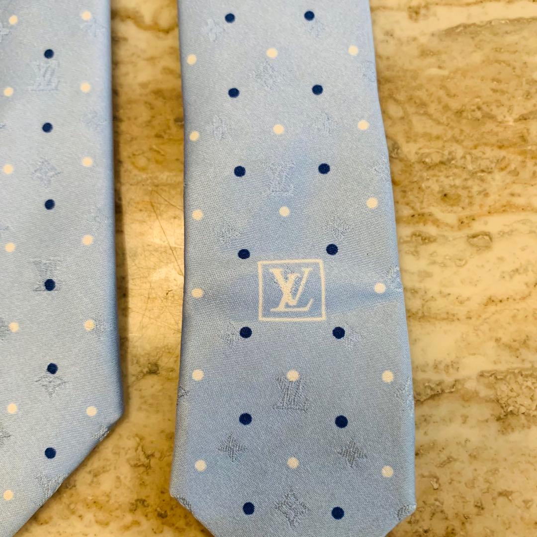 N6 ルイヴィトン モノグラム 総柄 ロゴ刺繍 M70568 ネクタイ メンズ