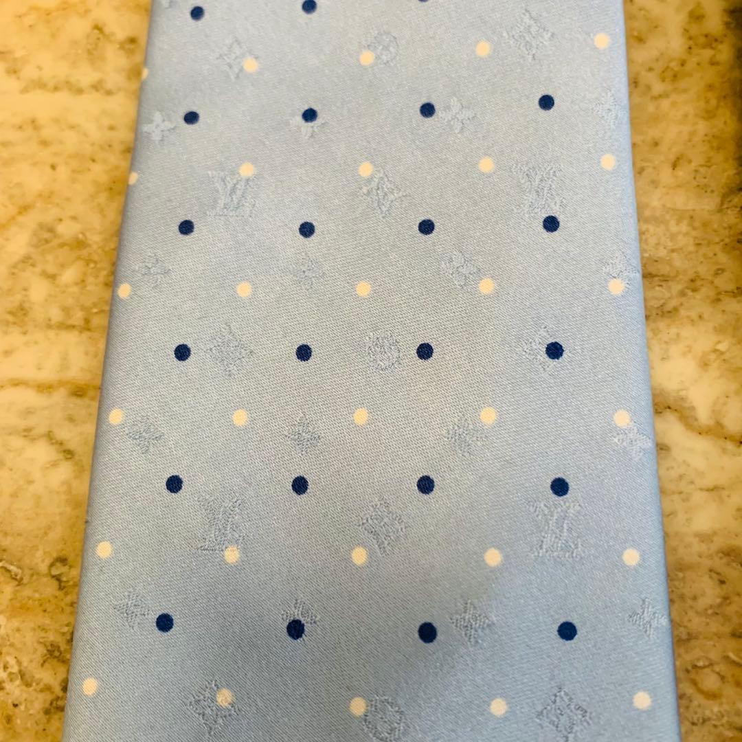 N6 ルイヴィトン モノグラム 総柄 ロゴ刺繍 M70568 ネクタイ メンズ