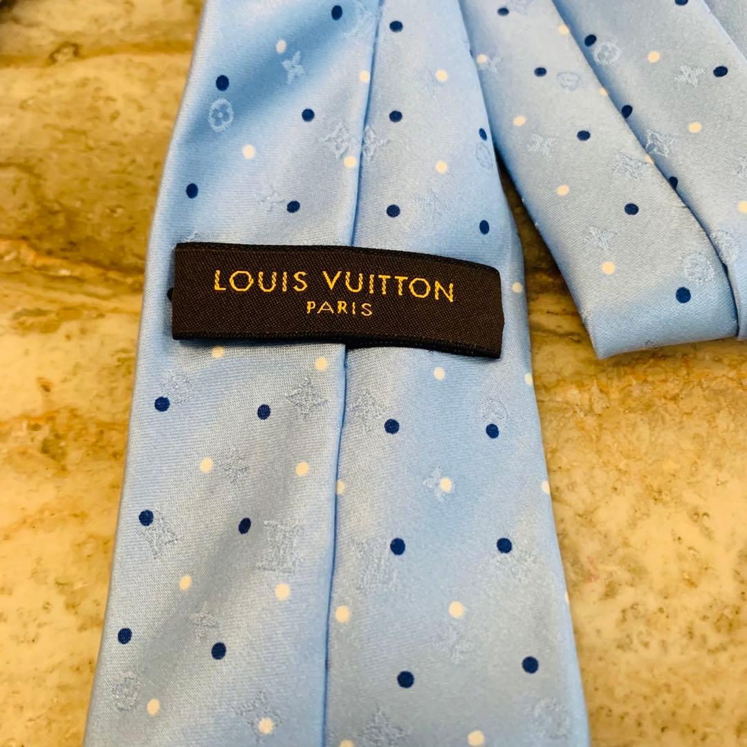 N6 ルイヴィトン モノグラム 総柄 ロゴ刺繍 M70568 ネクタイ メンズ