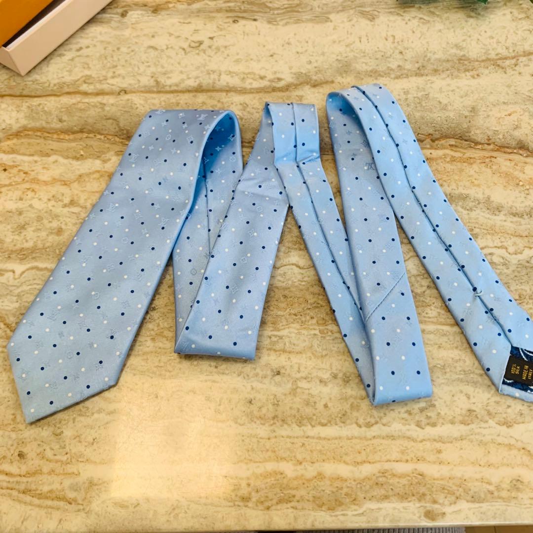 N6 ルイヴィトン モノグラム 総柄 ロゴ刺繍 M70568 ネクタイ メンズ