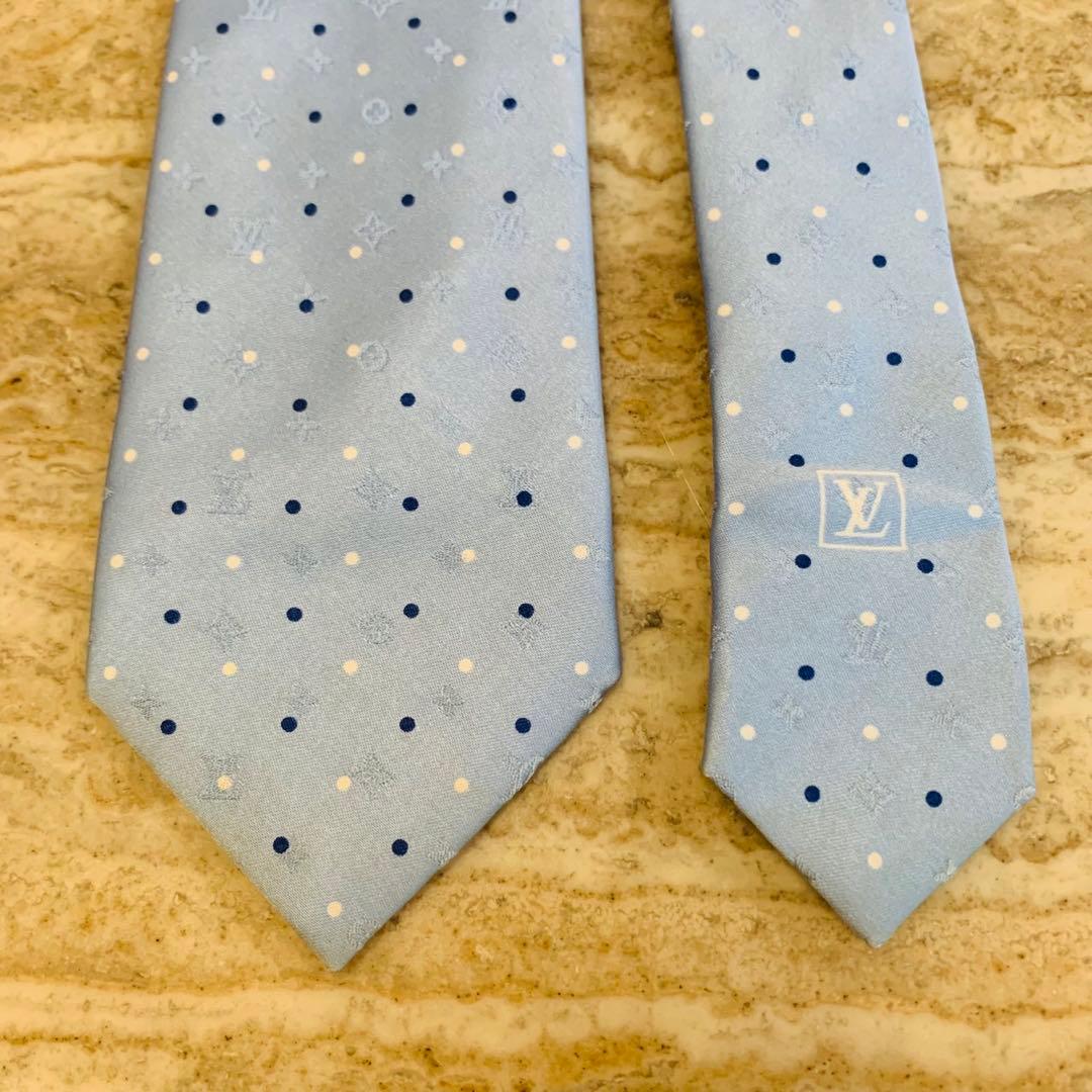 N6 ルイヴィトン モノグラム 総柄 ロゴ刺繍 M70568 ネクタイ メンズ