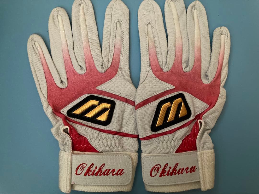 優勝年　直筆サイン入り実使用バッティンググローブ 阪神タイガース 沖原佳典選手