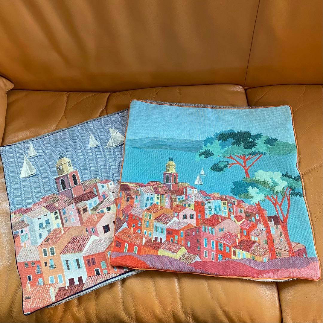 美品♥️ イヴドローム クッション 2枚 ゴブラン織♪南仏 iosis paris