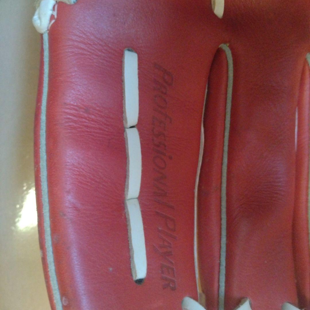 赤星モデルZETT PRO MODEL 硬式グローブ 赤/白