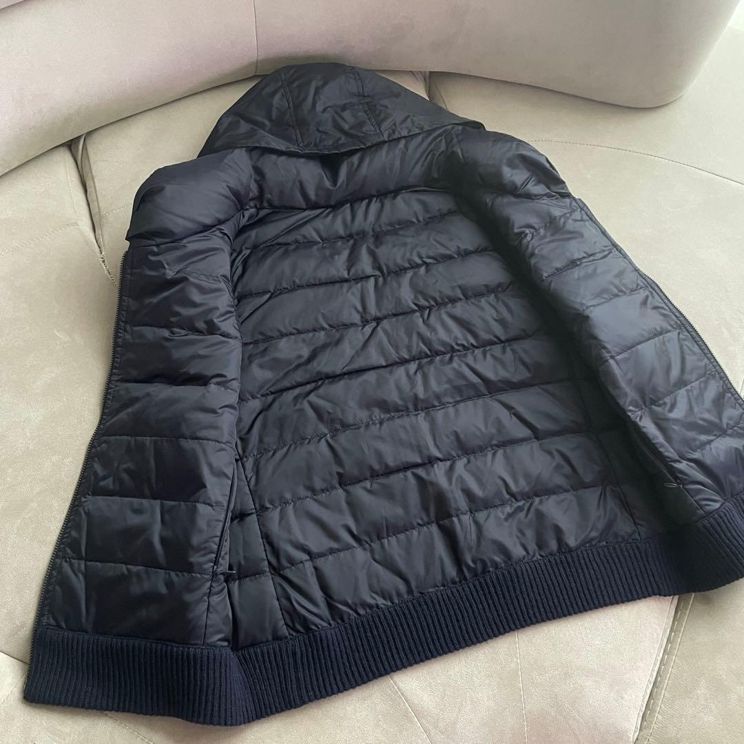 新品未使用 自由区　ダウンベスト　リバーシブル　XL ニット　切替　ネイビー