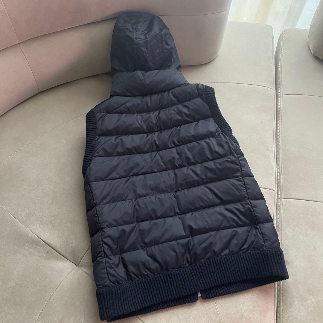 新品未使用 自由区　ダウンベスト　リバーシブル　XL ニット　切替　ネイビー