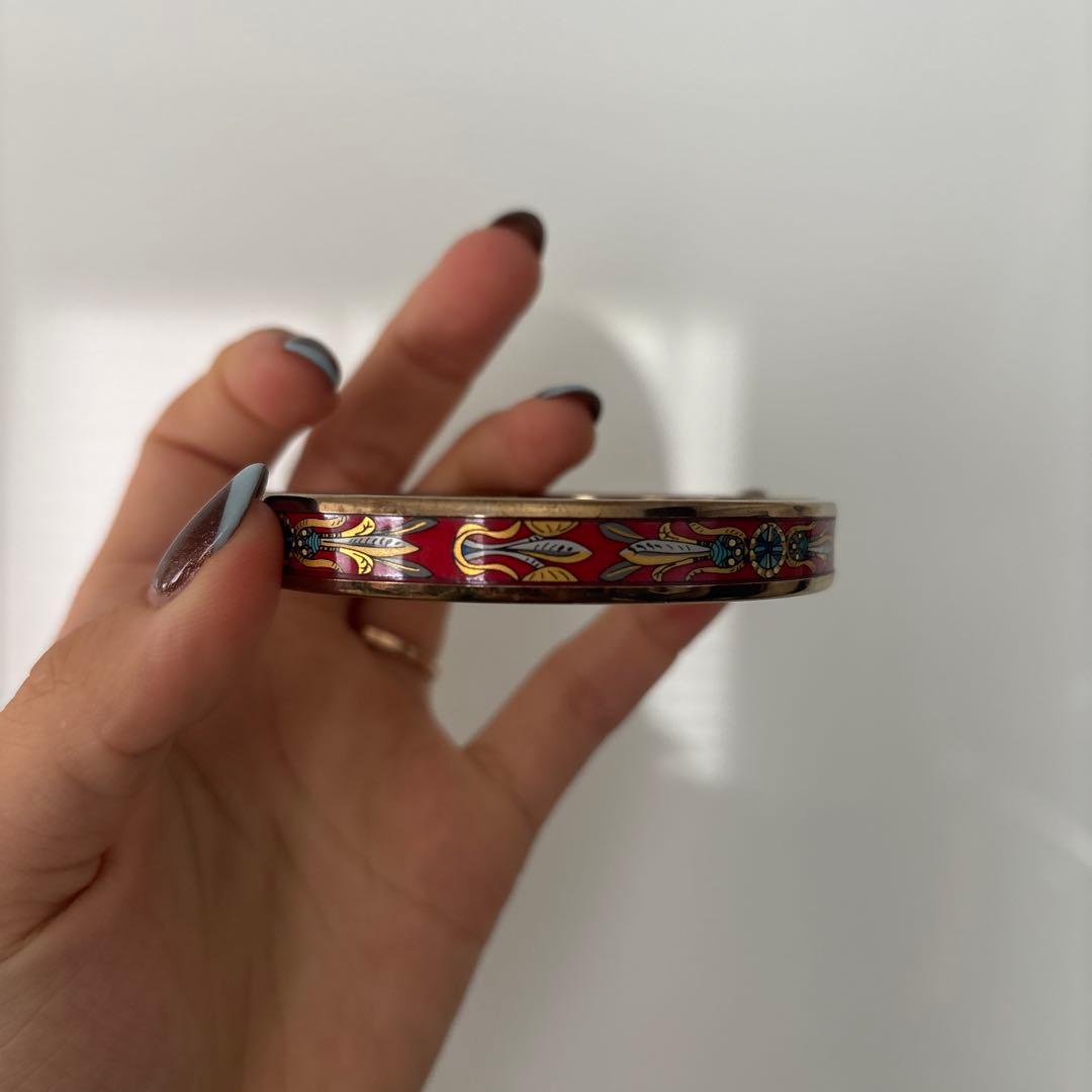 HERMES バングル レッド