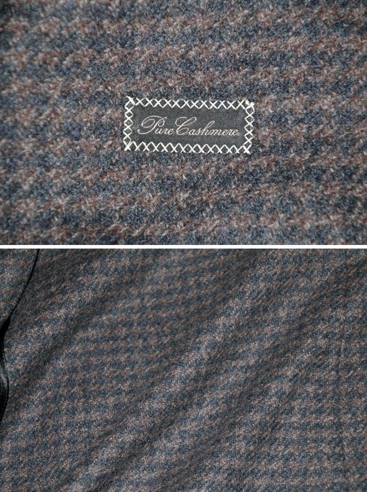 3日緊急セール！128万 ブリオーニ【ピュアカシミア】千鳥 チェスターコート◆