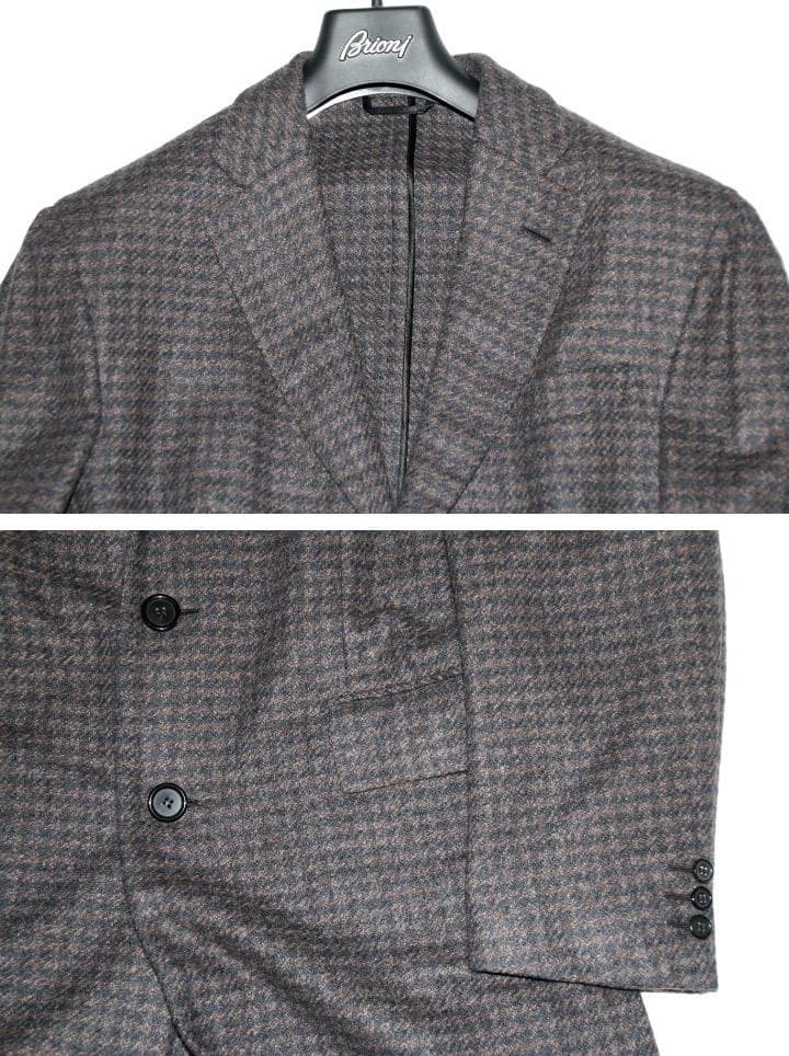 3日緊急セール！128万 ブリオーニ【ピュアカシミア】千鳥 チェスターコート◆