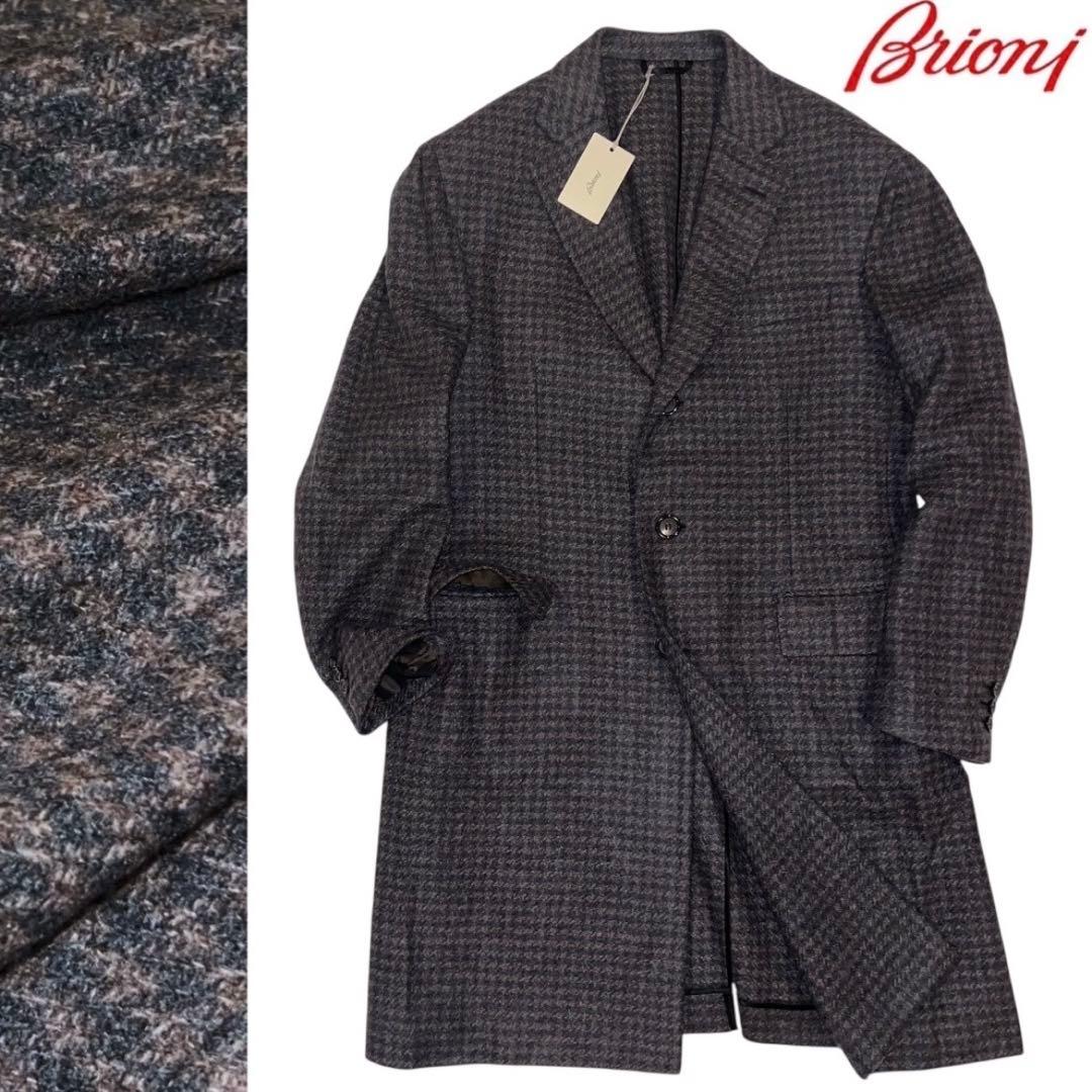 3日緊急セール！128万 ブリオーニ【ピュアカシミア】千鳥 チェスターコート◆