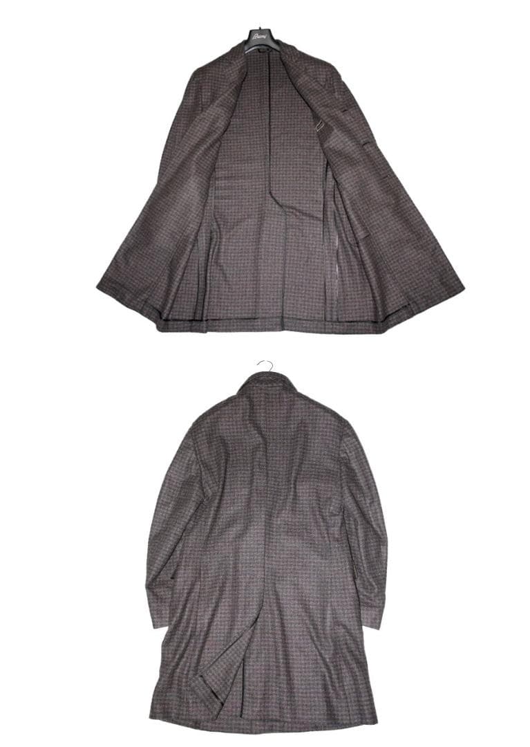 3日緊急セール！128万 ブリオーニ【ピュアカシミア】千鳥 チェスターコート◆