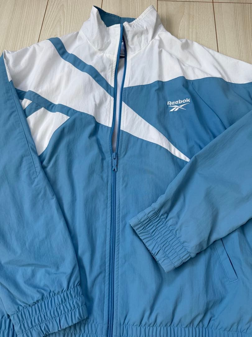 Reebok トラック　上下セット ブルー/ホワイト　水色　O