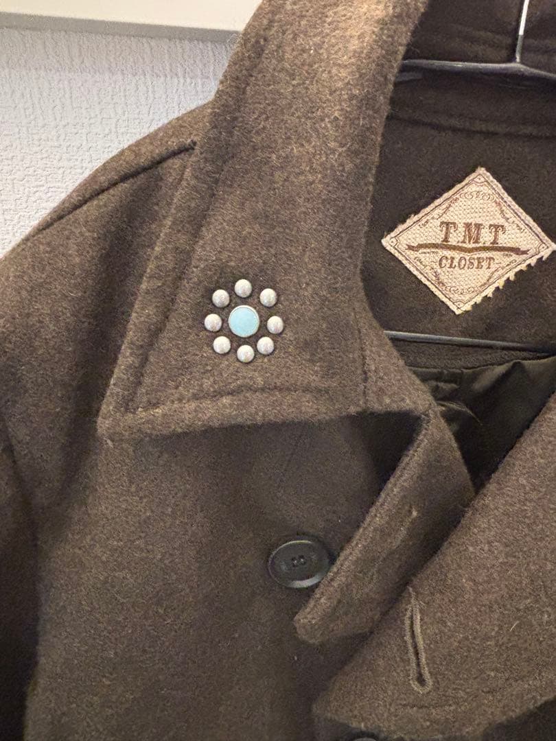 TMT ウールピーコート ブラウン