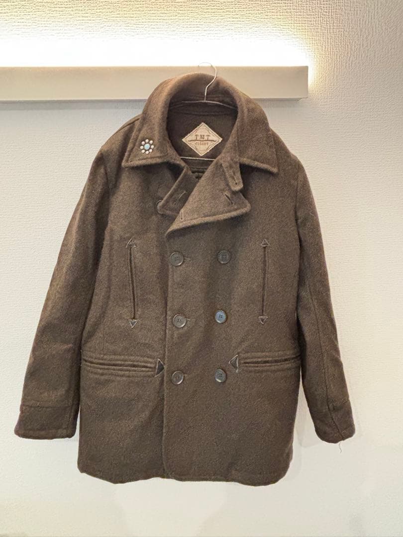 TMT ウールピーコート ブラウン