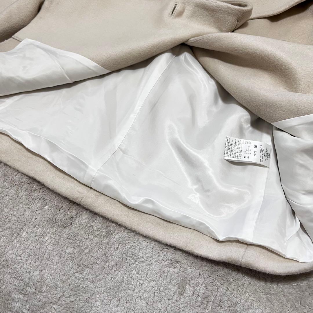 ひ　　ロペ　プレミアムカシミヤショートコート　キナリ　サイズ40