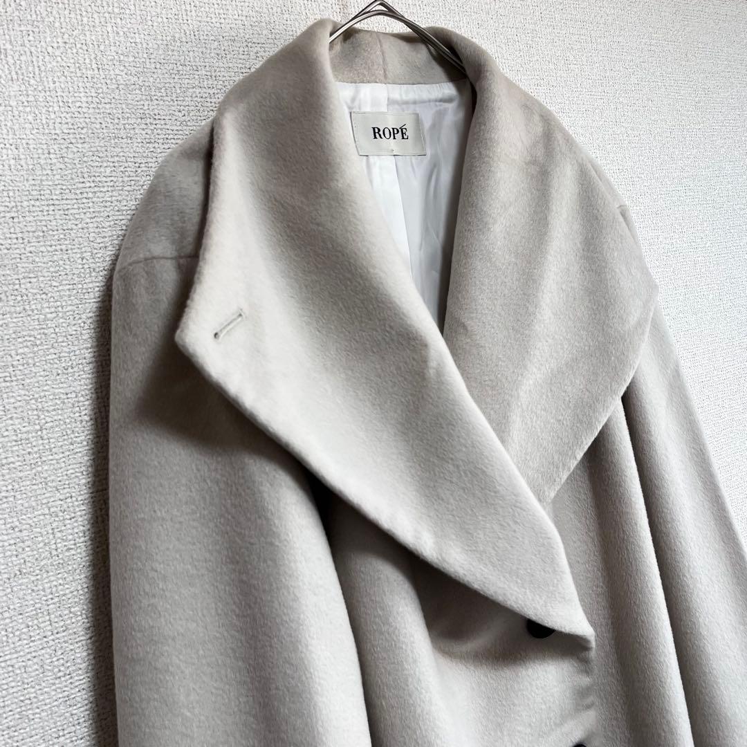 ひ　　ロペ　プレミアムカシミヤショートコート　キナリ　サイズ40