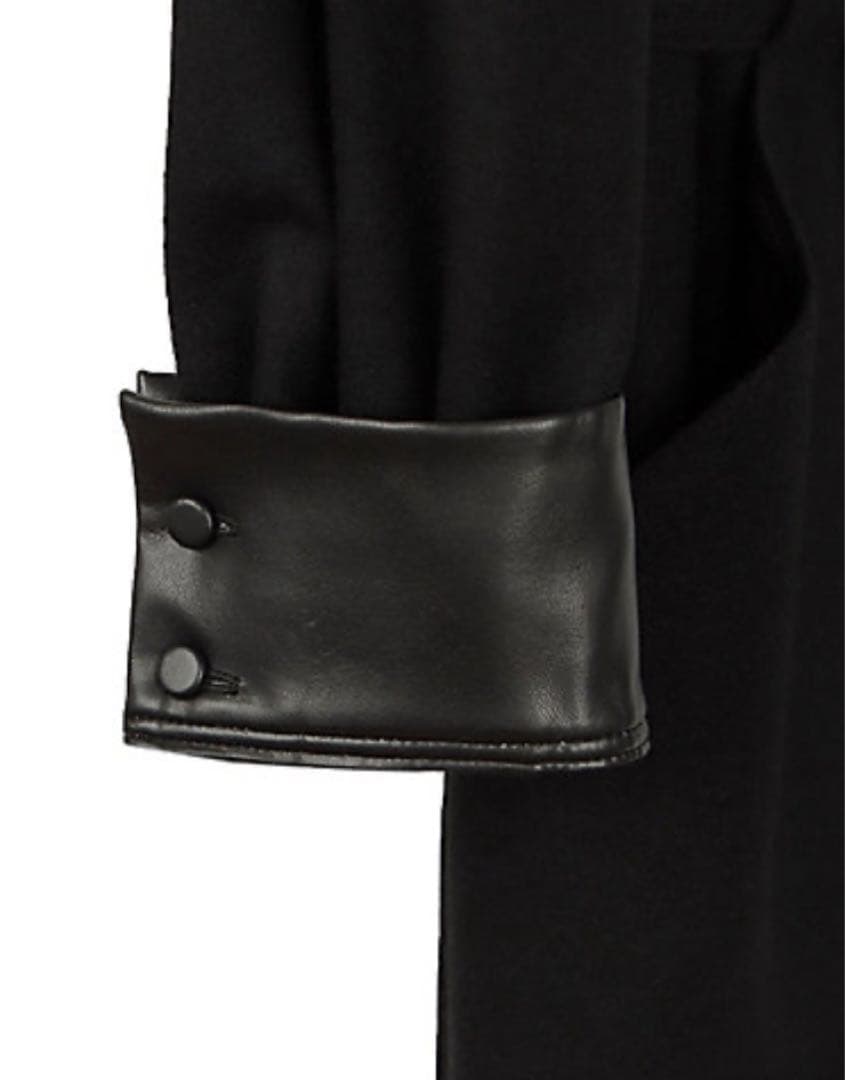 ANAYI ウールジャージーレザーコンビワンピース※ 彩果